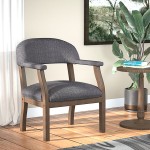 Boss B9540DW-SG Slate Gray Linen Modern Captain's Chair