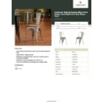 Lancaster Table & Seating Alloy Silver Indoor Cafe Chair with Gray Wood Seat