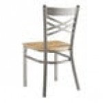 Lancaster Table & Seating Clear Coat Finish Cross Back Chair with Driftwood Seat - Detached Seat