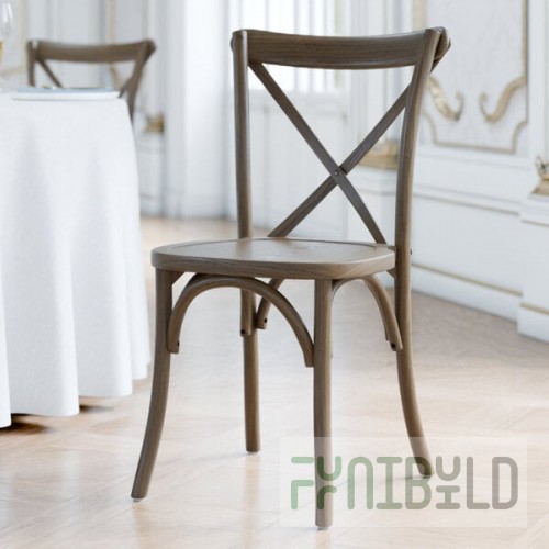 Lancaster Table & Seating Vineyard Whiskey Brown Wood Cross Back Chair