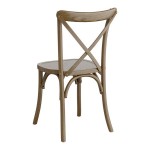 Lancaster Table & Seating Vineyard Whiskey Brown Wood Cross Back Chair Lancaster Table & Seating Vineyard Whiskey Brown Wood Cross Back Chair