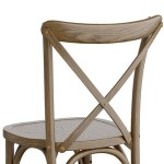 Lancaster Table & Seating Vineyard Whiskey Brown Wood Cross Back Chair Lancaster Table & Seating Vineyard Whiskey Brown Wood Cross Back Chair