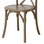 Lancaster Table & Seating Vineyard Whiskey Brown Wood Cross Back Chair Lancaster Table & Seating Vineyard Whiskey Brown Wood Cross Back Chair