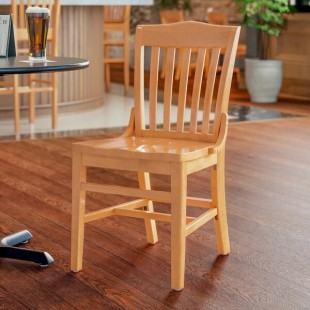 Lancaster Table & Seating Natural Finish Wood School House Chair Lancaster Table & Seating Natural Finish Wood School House Chair