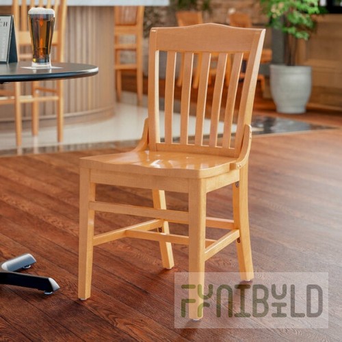 Lancaster Table & Seating Natural Finish Wood School House Chair