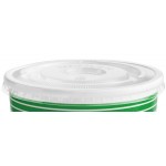 Choice 16 oz. Green Paper Frozen Yogurt / Food Cup With Flat Lid - 50/Case