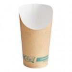Choice Large 16 oz. Paper Scoop Cup with Hot Food Print Design - 50/Pack