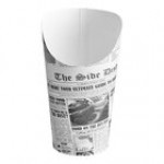 Choice Large 16 oz. Paper Scoop Cup with Hot Food Print Design - 50/Pack