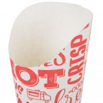 Choice Large 16 oz. Paper Scoop Cup with Hot Food Print Design - 50/Pack