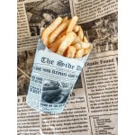 Choice Large 16 oz. Paper Scoop Cup with Hot Food Print Design - 50/Pack