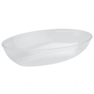 Fineline OB4532.CL Platter Pleasers 32 oz. Clear Polystyrene Luau Bowl - 50/Case