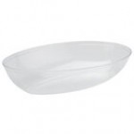 Fineline OB4532.CL Platter Pleasers 32 oz. Clear Polystyrene Luau Bowl - 50/Case