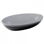 Fineline OB4532.CL Platter Pleasers 32 oz. Clear Polystyrene Luau Bowl - 50/Case