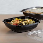 Fineline 15032M-BK Super Bowl Plus 32 oz. Black Square PET Plastic Bowl - 300/Case Fineline 15032M-BK Super Bowl Plus 32 oz. Black Square PET Plastic Bowl - 300/Case