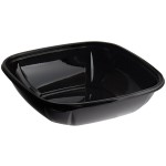 Fineline 15032M-BK Super Bowl Plus 32 oz. Black Square PET Plastic Bowl - 300/Case Fineline 15032M-BK Super Bowl Plus 32 oz. Black Square PET Plastic Bowl - 300/Case