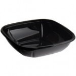 Fineline 15032M-BK Super Bowl Plus 32 oz. Black Square PET Plastic Bowl - 300/Case Fineline 15032M-BK Super Bowl Plus 32 oz. Black Square PET Plastic Bowl - 300/Case