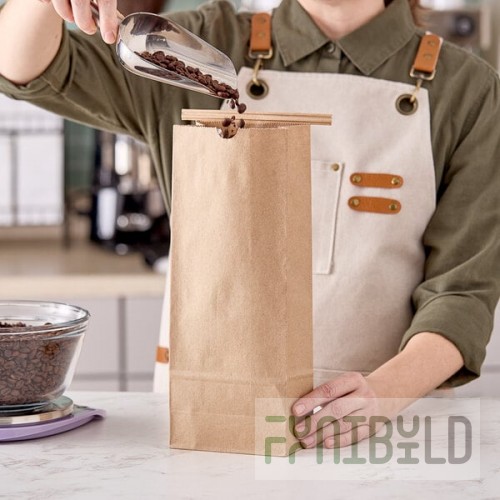 Choice 2 lb. Brown Kraft Customizable Paper Coffee Bag with Reclosable Tin Tie - 500/Case