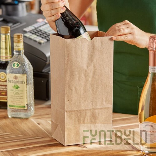 Choice Heavy Duty 8 lb. Heavy-Duty Natural Kraft Bag - 400/Case