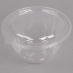 Eco-Products EP-SB18 18 oz. Clear Compostable Plastic Salad Bowl with Lid - 150/Case