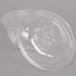 Eco-Products EP-SB18 18 oz. Clear Compostable Plastic Salad Bowl with Lid - 150/Case