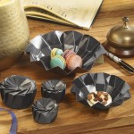 Solia Iris 1.9 oz. Black Cardboard Origami Bowl with BOPP Lamination - Extra Small - 240/Case Solia Iris 1.9 oz. Black Cardboard Origami Bowl with BOPP Lamination - Extra Small - 240/Case