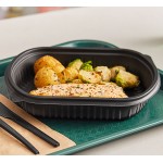 Pactiv MealMaster 24 oz. Black Rectangle Container - 252/Case