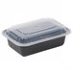 Pactiv MealMaster 24 oz. Black Rectangle Container - 252/Case