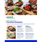 Pactiv MealMaster 24 oz. Black Rectangle Container - 252/Case
