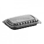 Pactiv MealMaster 24 oz. Black Rectangle Container - 252/Case