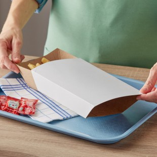 Carnival King White Kraft Paper Food Sleeves for 3 lb. Food Trays - 250/Case