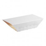 Carnival King White Kraft Paper Food Sleeves for 3 lb. Food Trays - 250/Case