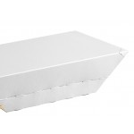 Carnival King White Kraft Paper Food Sleeves for 3 lb. Food Trays - 250/Case