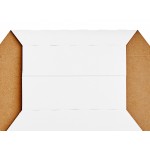 Carnival King White Kraft Paper Food Sleeves for 3 lb. Food Trays - 250/Case