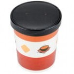 EcoChoice 32 oz. Kraft Paper Food Cup with Vented Lid - 250/Case