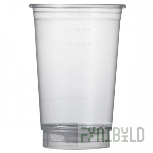 ReverseTap RT520D 16 oz. Disposable Bottom-Fill Plastic Cup - 400/Pack