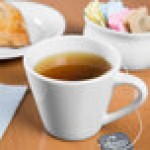 Libbey Slenda 7 oz. Royal Rideau White Porcelain Tea Cup - Sample Libbey Slenda 7 oz. Royal Rideau White Porcelain Tea Cup - Sample