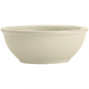 Libbey Porcelana Cream 10 oz. Cream White Rolled Edge Porcelain Nappie Bowl - Sample Libbey Porcelana Cream 10 oz. Cream White Rolled Edge Porcelain Nappie Bowl - Sample