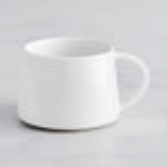 Acopa Lore 8.5 oz. Bright White Stackable Porcelain Cup - Sample