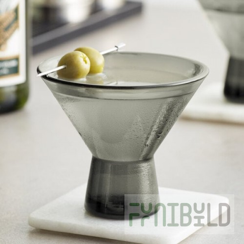 Acopa Pangea 8.5 oz. Gray Martini Glass - Sample