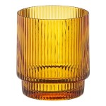 Acopa Lore 10 oz. Amber Rocks / Old Fashioned Glass - Sample