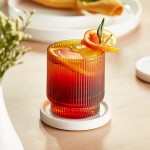 Acopa Lore 10 oz. Amber Rocks / Old Fashioned Glass - Sample