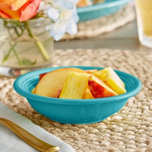 Acopa Capri 4.5 oz. Caribbean Turquoise Stoneware Fruit Bowl / Monkey Dish - 48/Case
