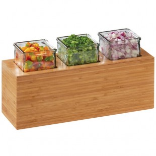 Cal-Mil 3836-3-60 Bamboo Action Station Glass Jar Unit - 15 3/4