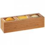 Cal-Mil 3836-3-60 Bamboo Action Station Glass Jar Unit - 15 3/4 Cal-Mil 3836-3-60 Bamboo Action Station Glass Jar Unit - 15 3/4