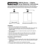 Waring 1 Gallon Syrup Dispenser