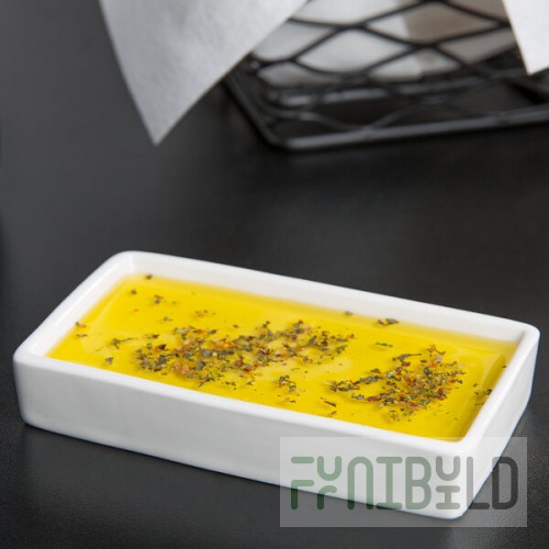 Tuxton AMU-660 AlumaTux 1.5 oz. Pearl White (European White) China Ramekin Tray / Oil Dish - 12/Case