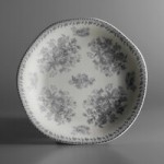 Luzerne Lancaster Garden by Oneida 1880 Hospitality L6703068942 1 oz. Gray Porcelain Sauce Dish - 72/Case