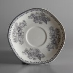 Luzerne Lancaster Garden by Oneida 1880 Hospitality L6703068942 1 oz. Gray Porcelain Sauce Dish - 72/Case