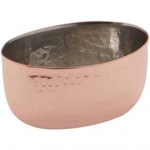 American Metalcraft HSC3 3 oz. Oval Hammered Copper Stainless Steel Sauce Cup - 8/Case American Metalcraft HSC3 3 oz. Oval Hammered Copper Stainless Steel Sauce Cup - 8/Case
