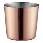 Choice 1.5 oz. Smooth Copper-Plated Stainless Steel Round Sauce Cup - 12/Pack Choice 1.5 oz. Smooth Copper-Plated Stainless Steel Round Sauce Cup - 12/Pack